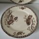 Set of 4 Sarreguemines plates, Royat model, 19th century, early 20th century