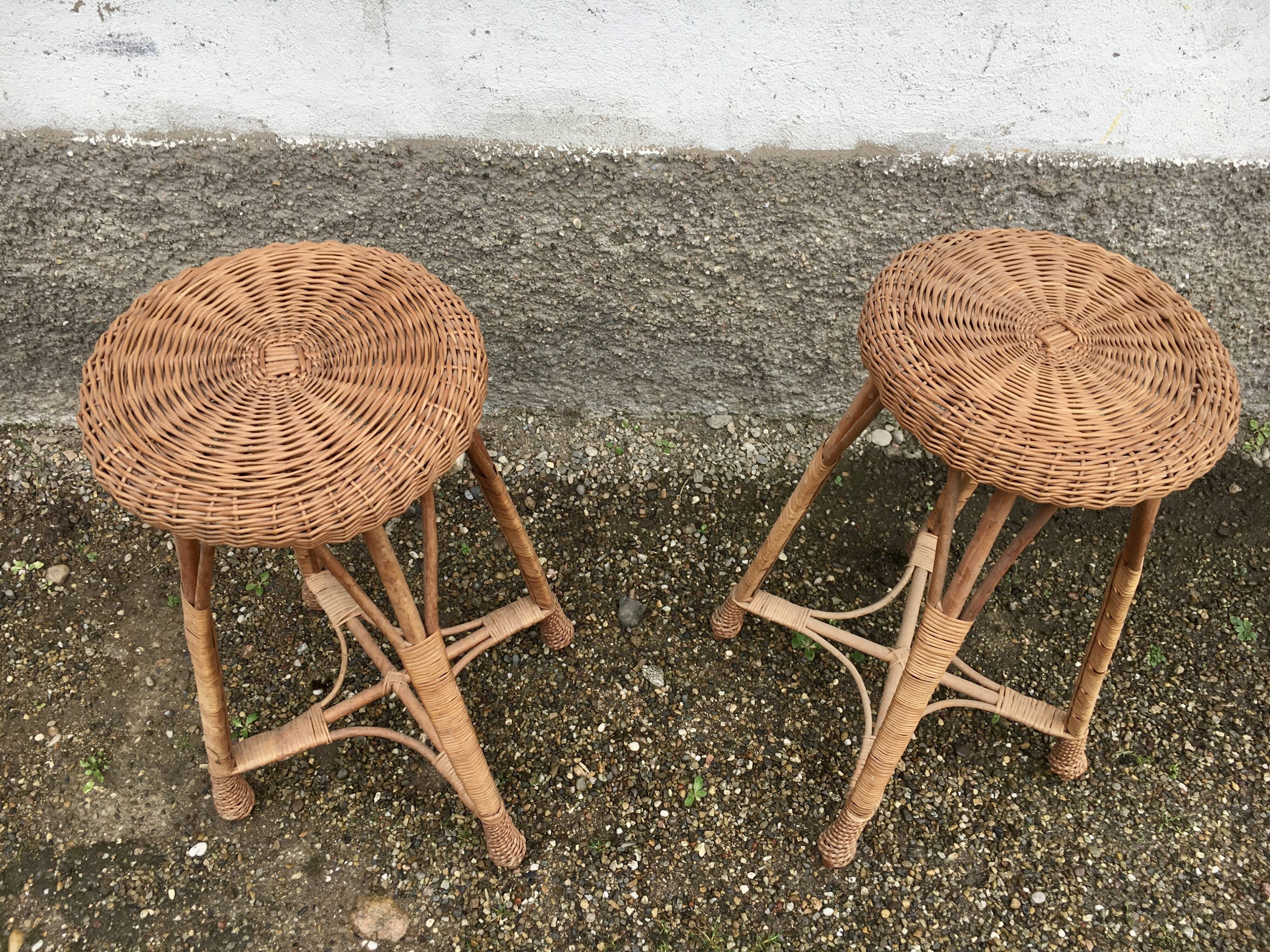 Pair vintage stools