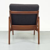 Fauteuil lounge FD-109 en teck par Ole Wanscher pour France & Son, années 1960