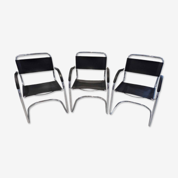 Suite de 3 fauteuils Cantilever, années 1970