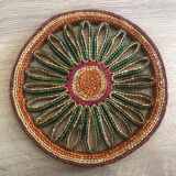 Set of 3 underwear of vintage braided straw dishes