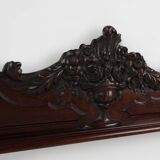Antique sculpted oak frieze or wall ornament, France ca. 1900