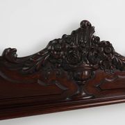 Antique sculpted oak frieze or wall ornament, France ca. 1900