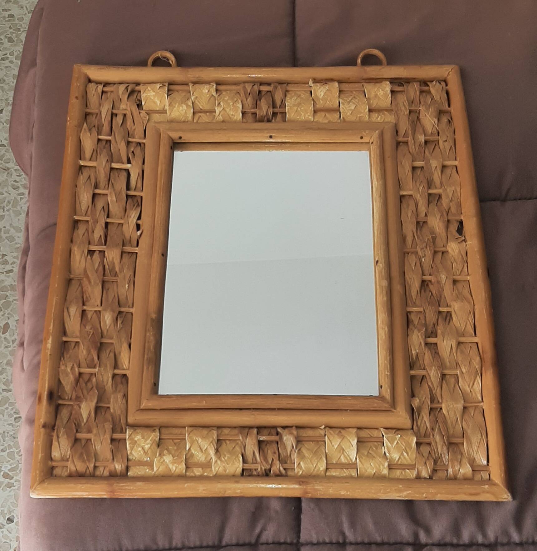 Rattan mirror