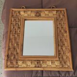 Miroir en rotin