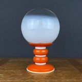 White opaline glass table lamp, Italy, 1970s