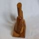 Pepper shaker in olive wood Art Deco style