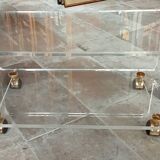 Designer console coffee table Plexiglas David Lange