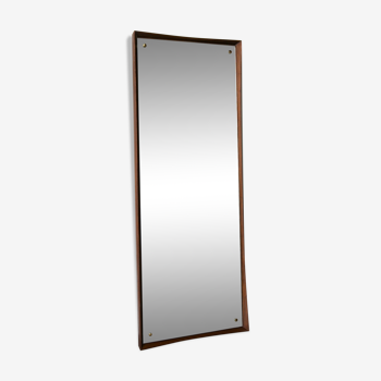 Miroir en teck années 1960 129x53cm