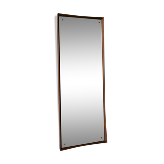 Large 1960's teak mirror 129x53cm