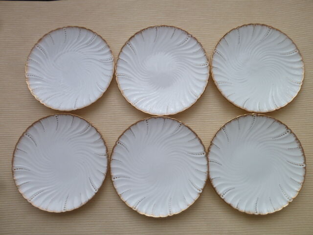 Set of 6 plates with fine faience dessert from Sarreguemines 1860 1919