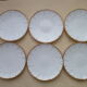 Set of 6 plates with fine faience dessert from Sarreguemines 1860 1919