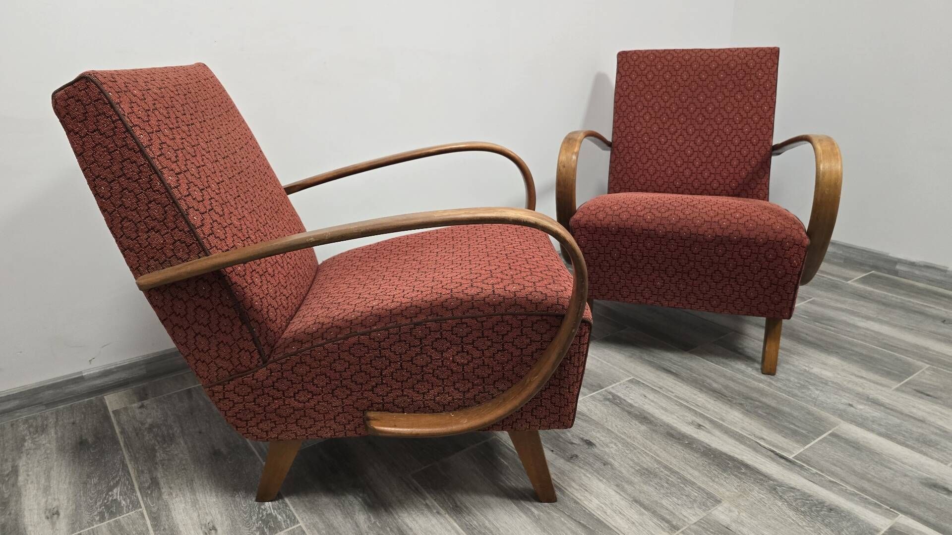 Vintage Armchairs from Jindrich Halabala, 1940s, Set of 2