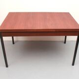 1960s extendible diningtable in teak and metal