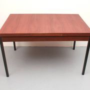Table à manger extensible des années 60 en teck et métal