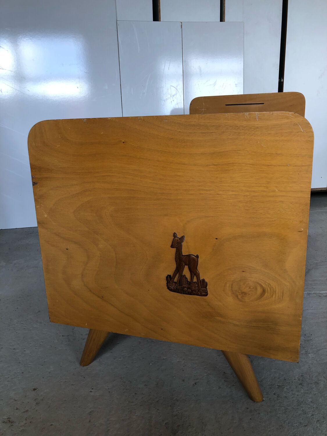 Scandinavian children's bed year 60 with rattan