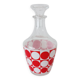 Small liqueur carafe, checkerboard pattern