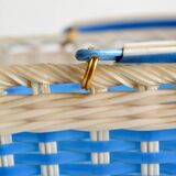 Vintage woven plastic shopping basket