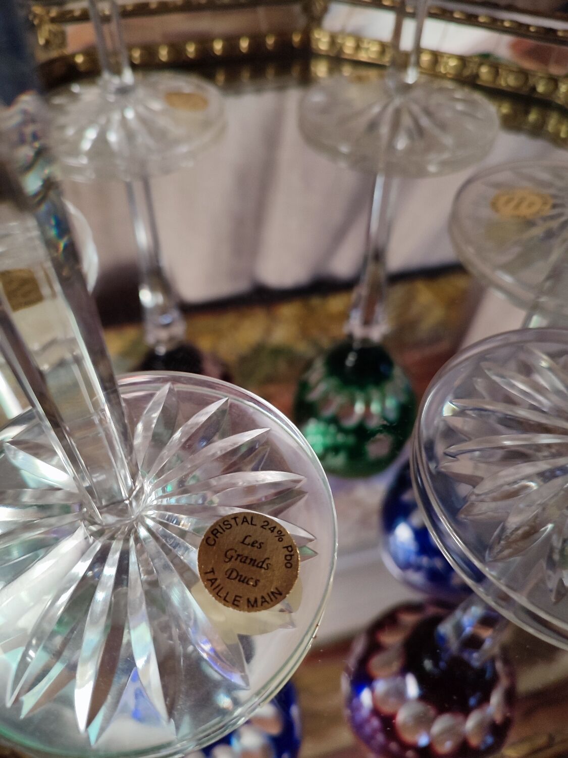 Double color crystal glasses the grand dukes