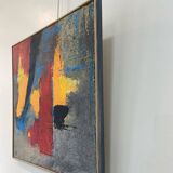 Abstract acrylic painting on canvas