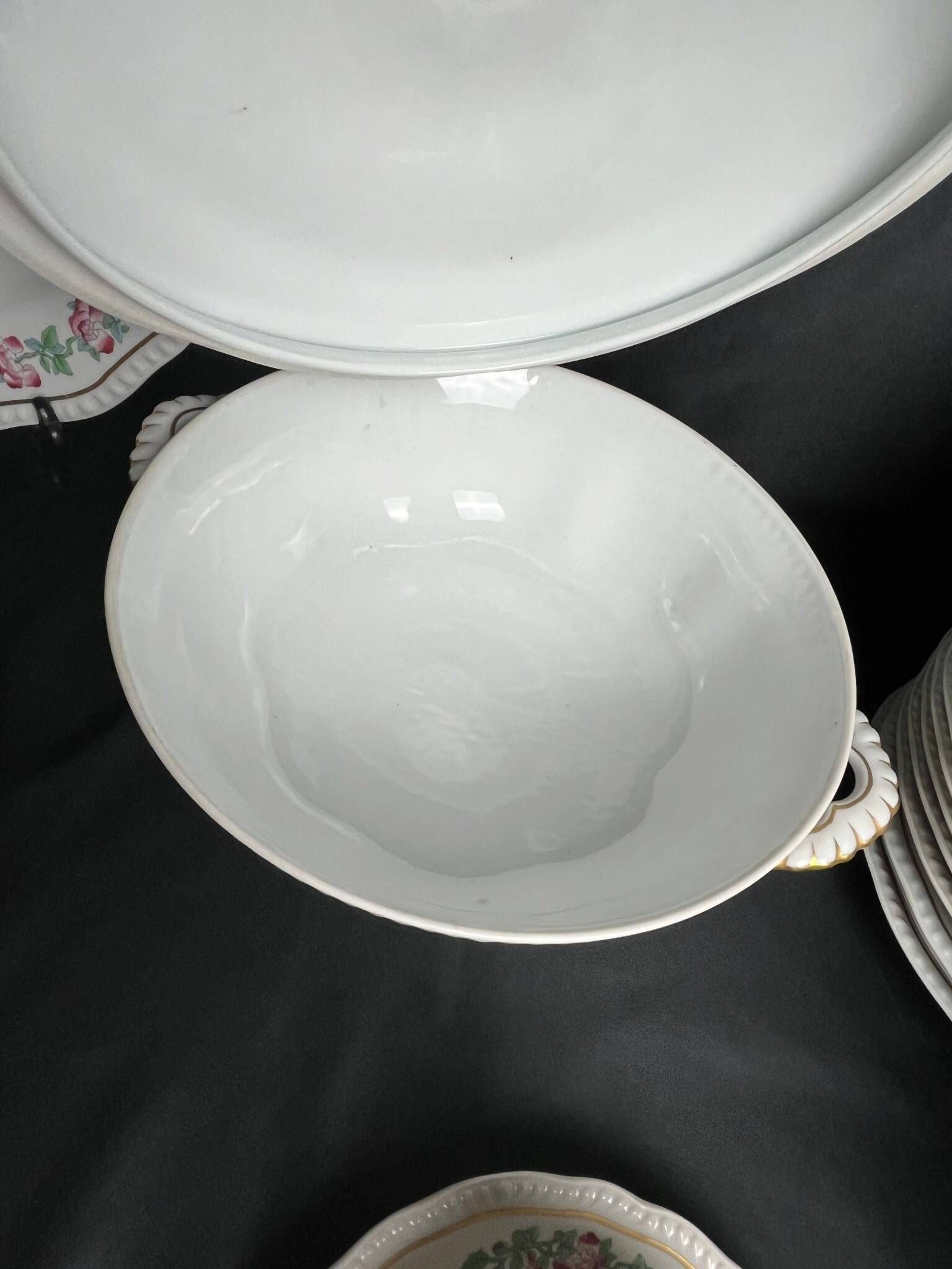 Tableware, Limoges porcelain service Bernardaud Trees of India 20th century
