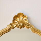 Baroque gold leaf gilded shell mirror