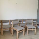 9 curly wool chairs