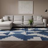 Traditional Moroccan rug, natural wool, 3 x 2 m.