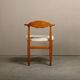 Henning Kjærnulf dining chairs set in Oak and Off White Bouclé, Denmark, 1960s