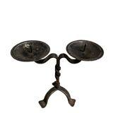 Rustic black metal candle holder - dimensions 20 x 23.5 cm