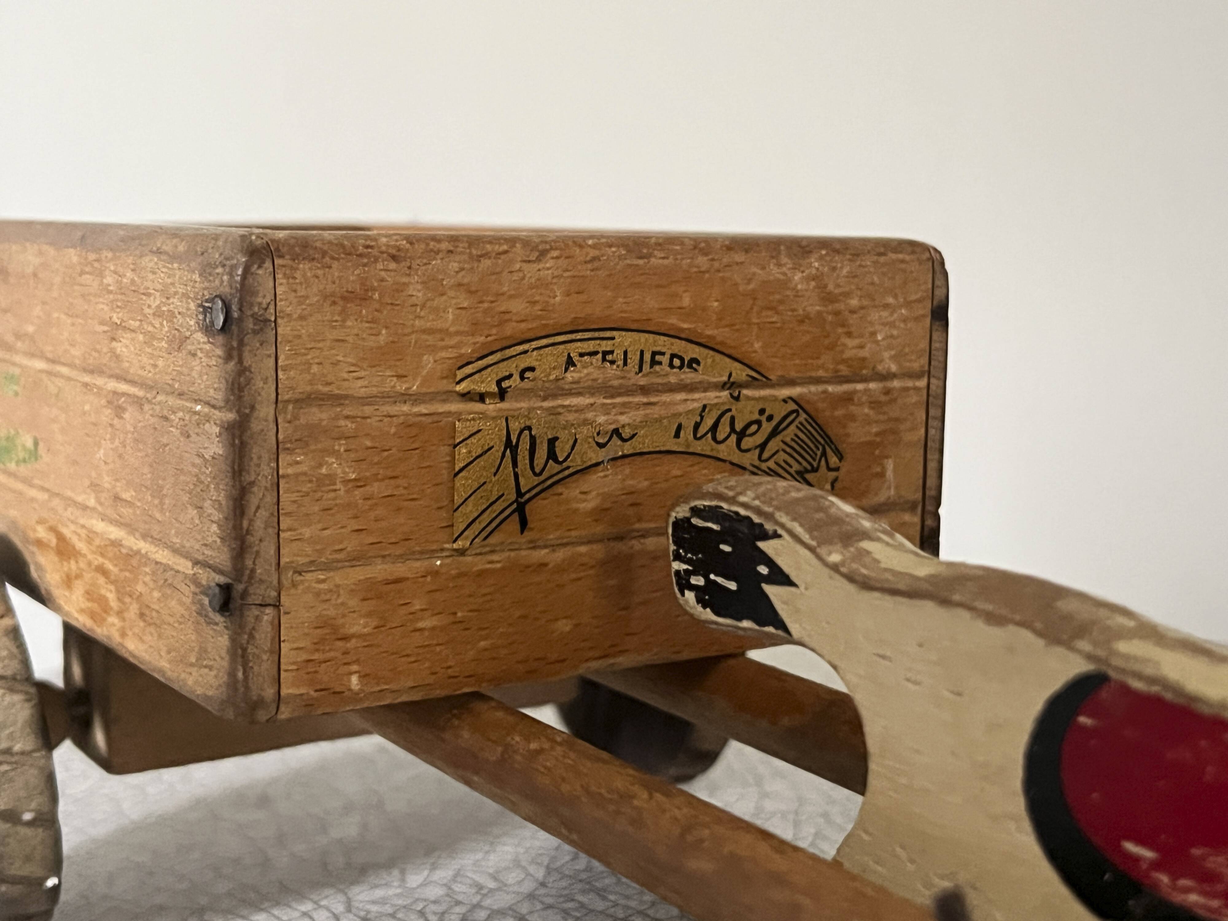 Pull-along toy, "SANTA'S WORKSHOPS", antique toy