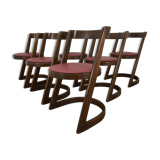 Set of 6 chairs Baumann Halfa design 70's