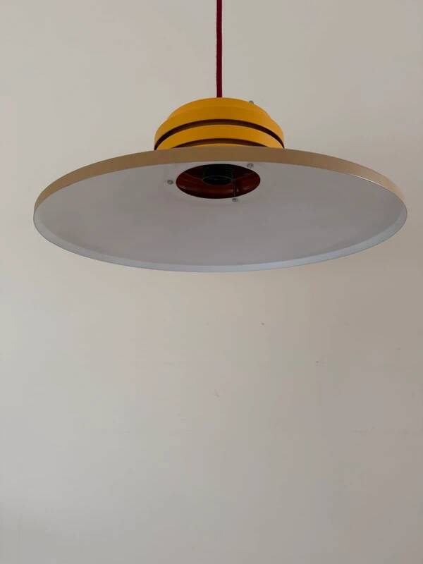 Vintage Danish design space age lamp in cool colour combination