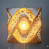 Pair of ceramic brutalist wall lamps by Pan Leuchten, 1960s