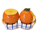 Orange fruit salt and pepper shaker