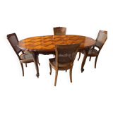 Regency style table and 4 chairs