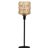 Table lamp with a vintage golden lampshade