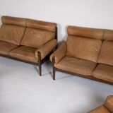 Leather living room set by Durlet