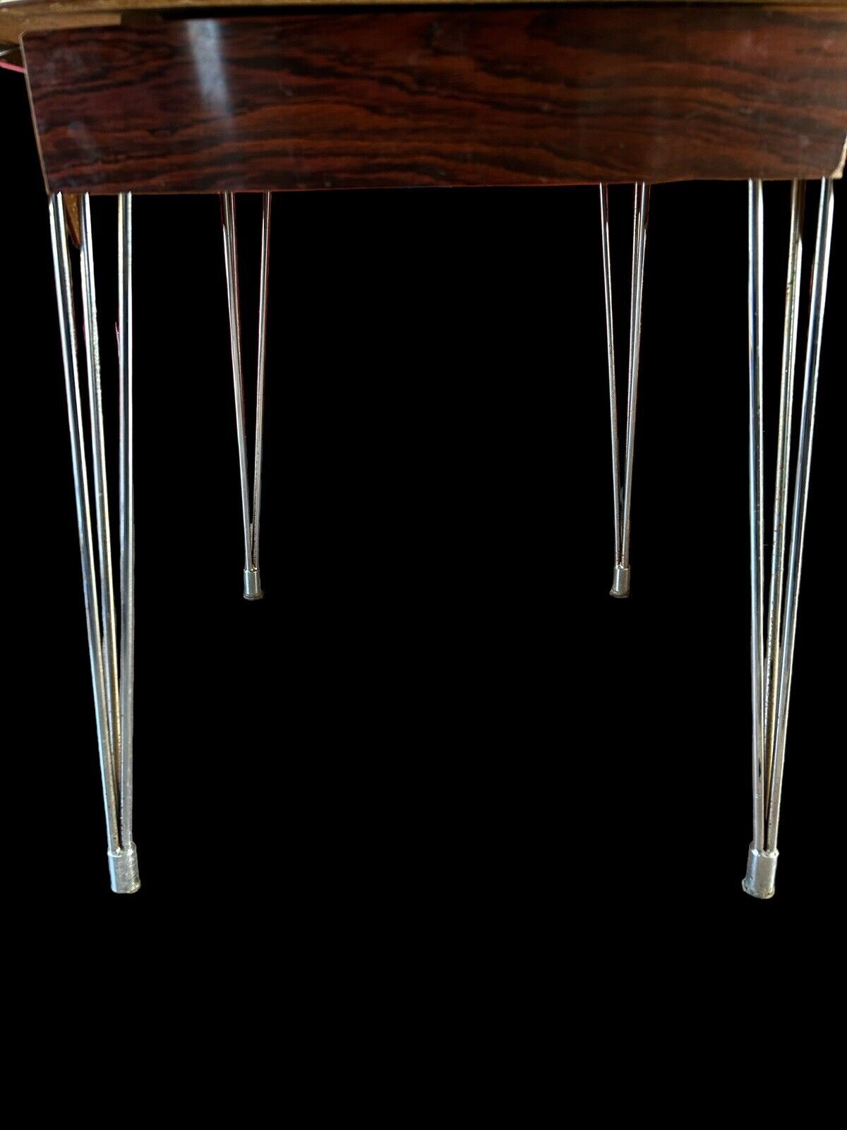 Table ronde a volets, formica, " SIF ", années 60,70', pieds eiffel, vintage