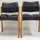 Pierre guariche: vintage 1970 chairs in black skai & beech 70s 19