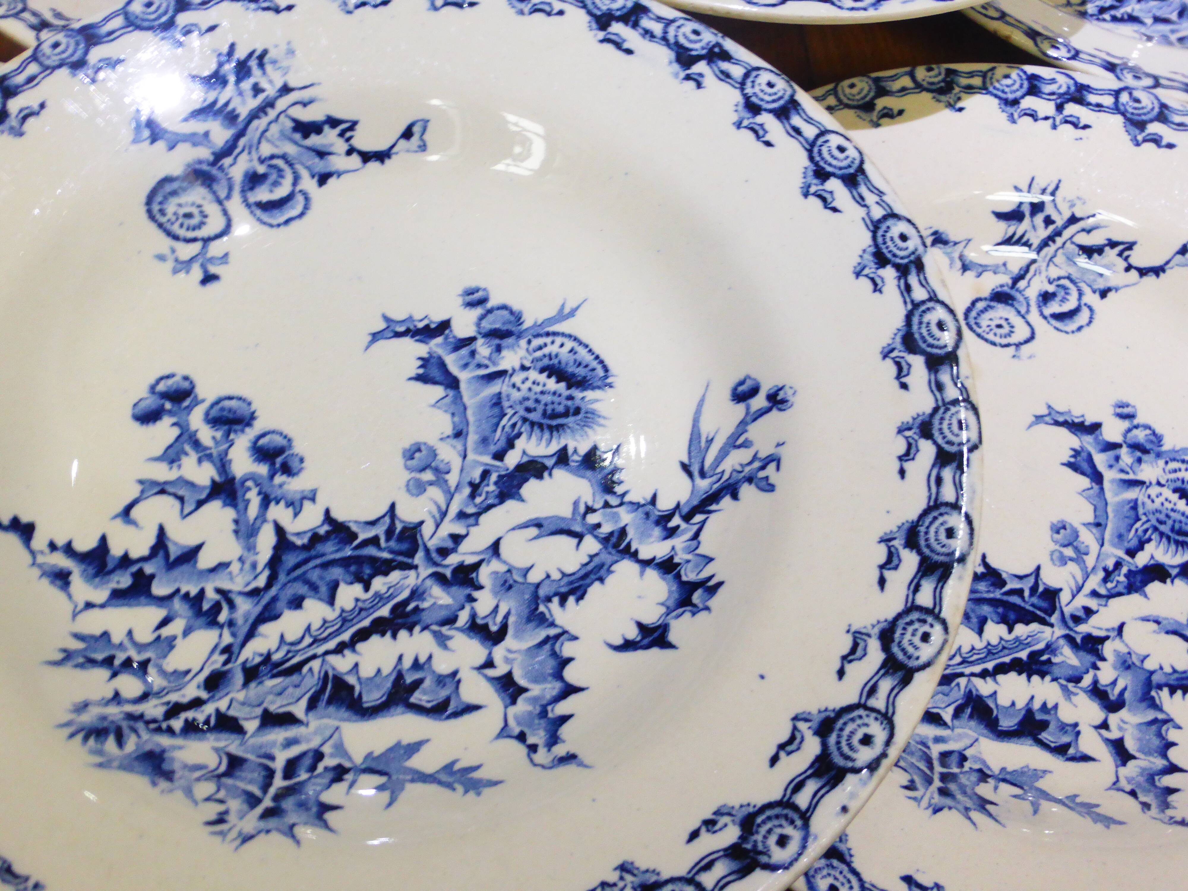 6 assiettes creuses Gien Chardons 260320