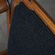 Early 20th century Danish Art Nouveau armchair, reupholstered in charcoal boucle.
