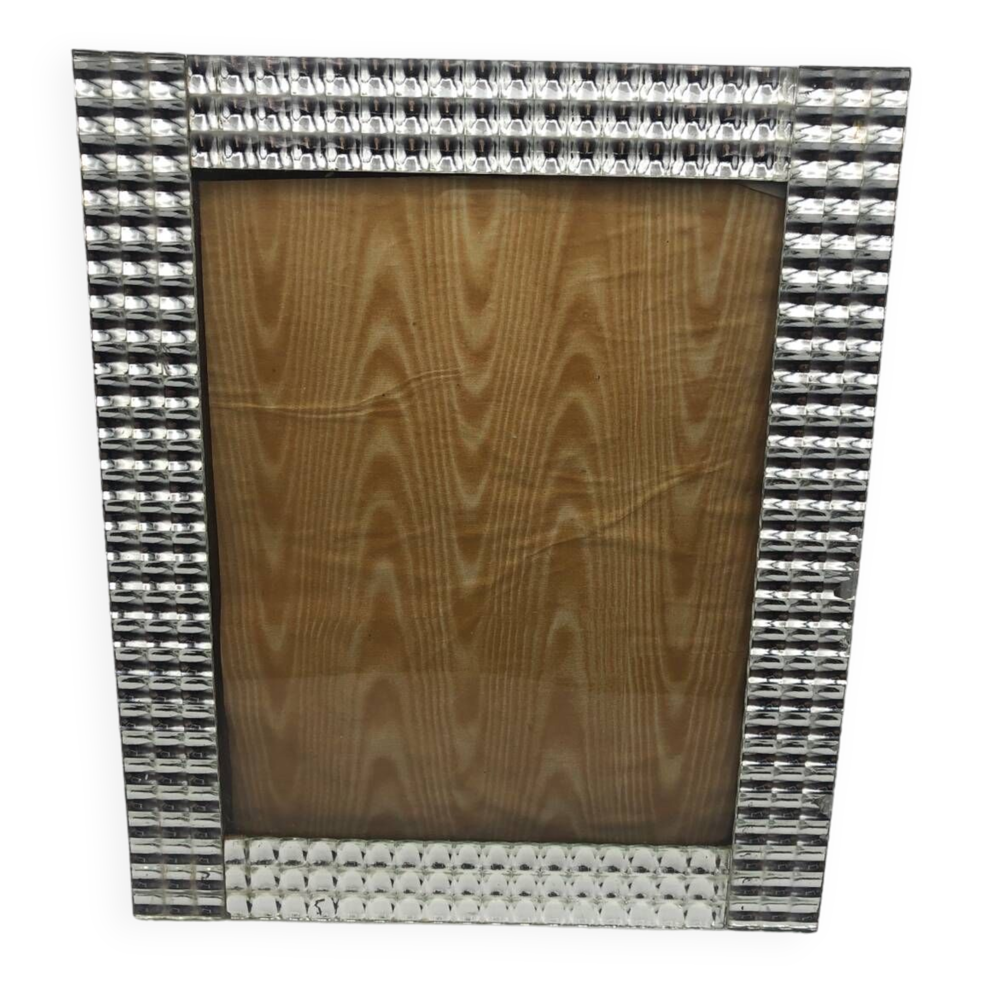 Faceted glass photo frame