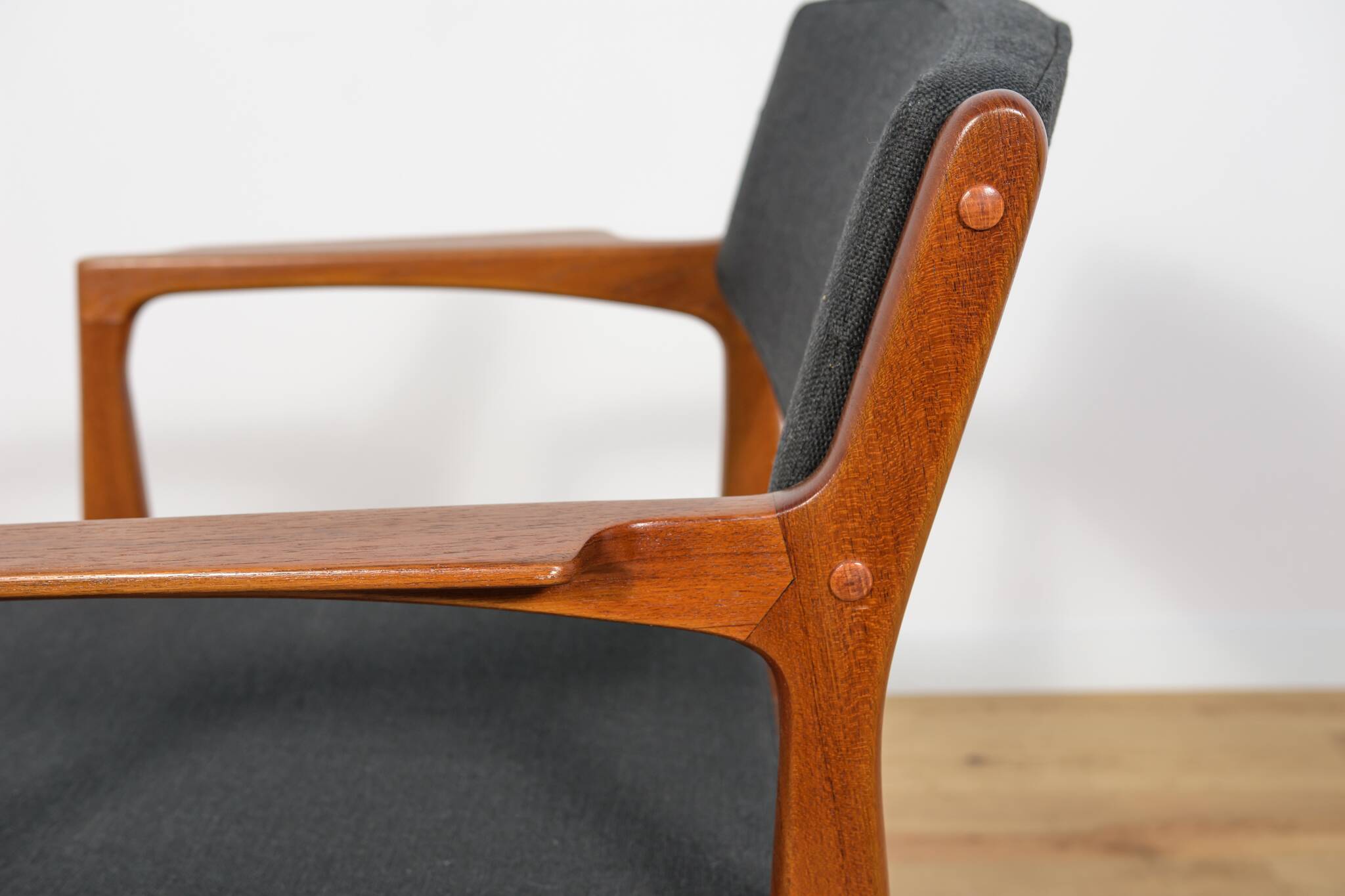 Mid-Century Teak & Leather Armchair by Erik Buck for Ørum Møbelfabrik, Denmark 1960s