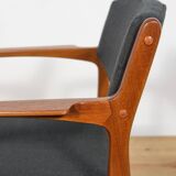 Mid-Century Teak & Leather Armchair by Erik Buck for Ørum Møbelfabrik, Denmark 1960s