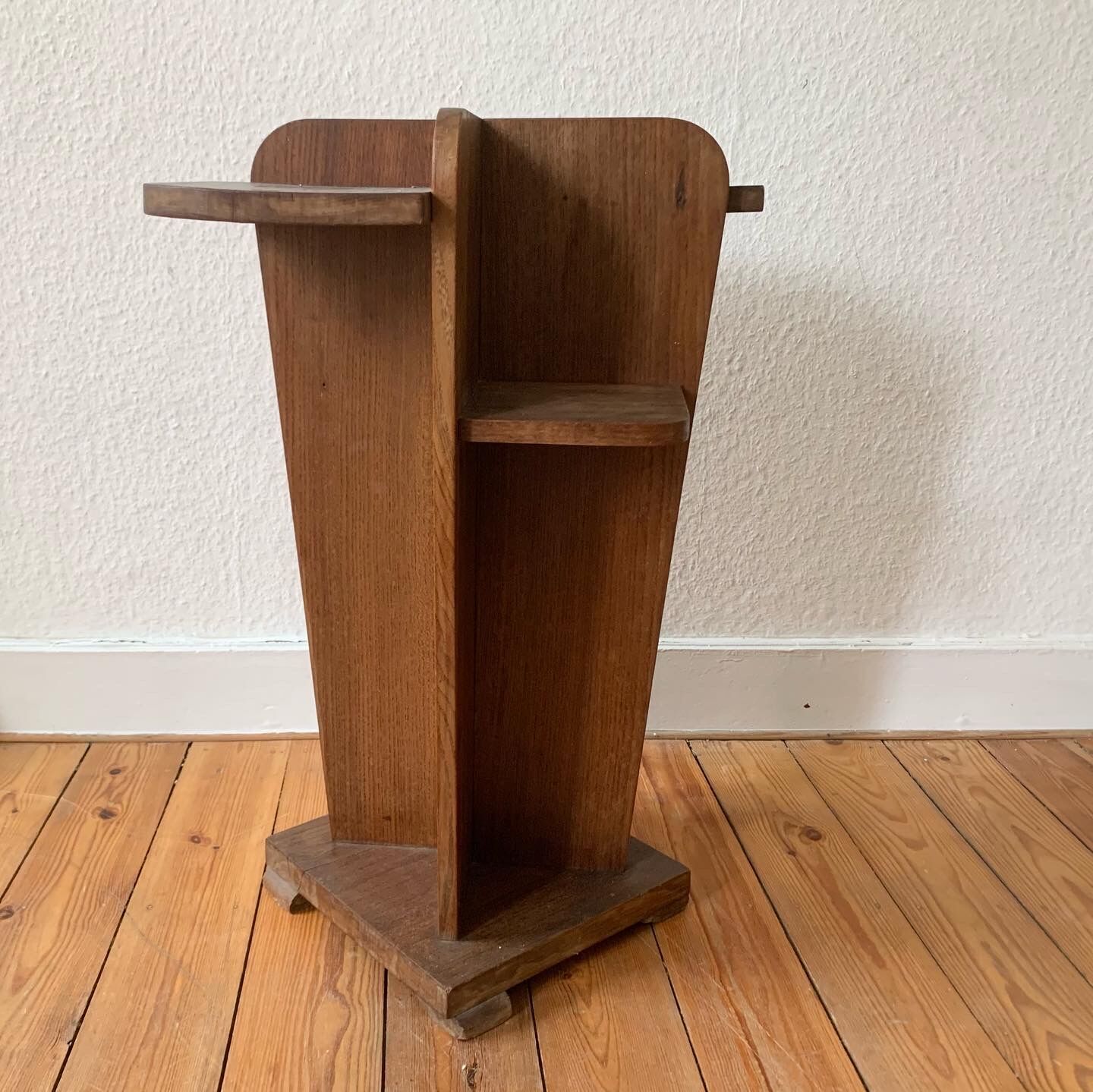 Side table / art deco harness in solid oak - c.1940