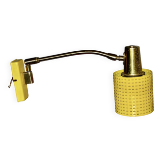 Vintage adjustable wall light in steel and brass germany 1960