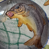 Service d'assiettes à poisson vintage