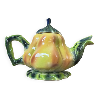 Painted ceramic teapot