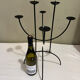 Sculptural chandelier in wrought iron